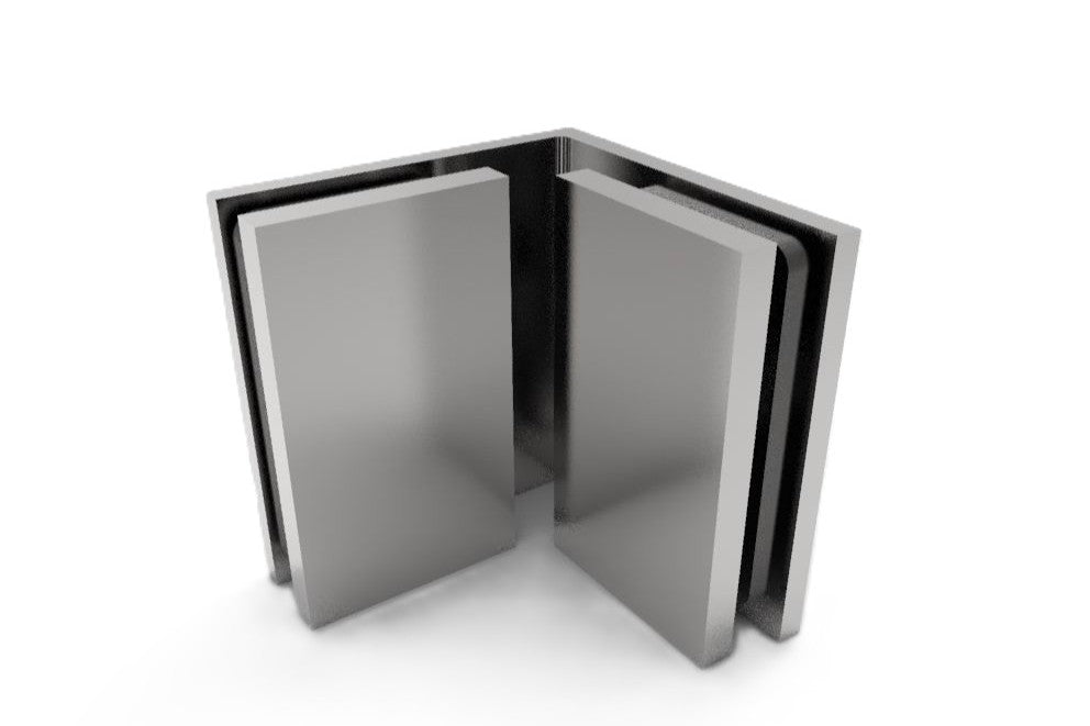 Bellagio Winkelverbinder 90° Glas-Glas BEL090 – Messing, 8/10 mm ESG