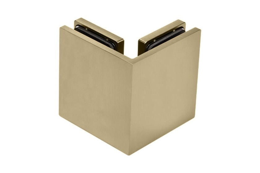Bellagio Winkelverbinder Glas-Glas 90° in Bronze-goldfarbig