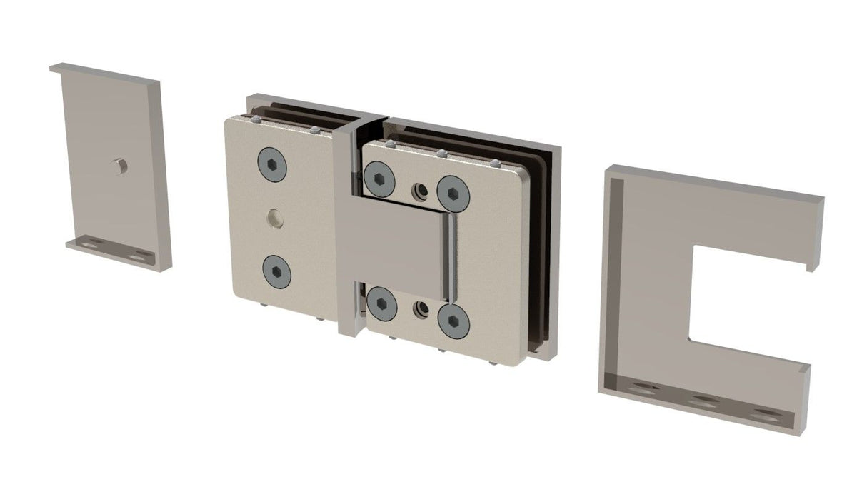 Bellagio Pendeltürband 180° Glas-Glas – 8/10 mm ESG, 50 kg, einstellbar – Art.Nr. BEL380