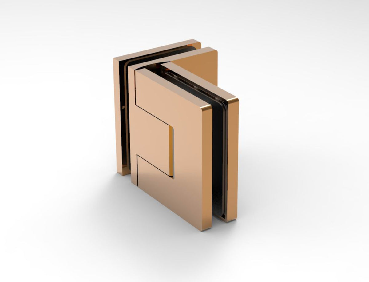Bellagio Pendeltürband 90° Glas-Glas BEL392 in Kupfer poliert glänzend (Rose-Gold)