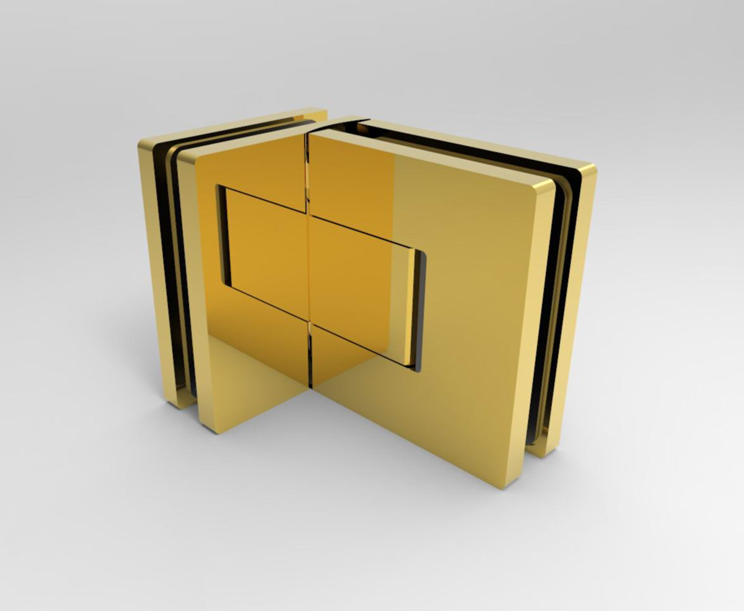 Bellagio Pendeltürband 90° Glas-Glas BEL392 in Messing poliert glänzend (goldfarbig)
