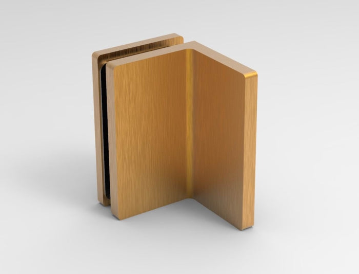 Bellagio Winkelverbinder Glas-Wand 90°, BEL90S, Kupferfarbig