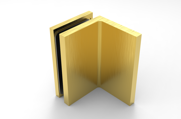 Bellagio Winkelverbinder Glas-Wand 90°, BEL90S, verschiedene Farben