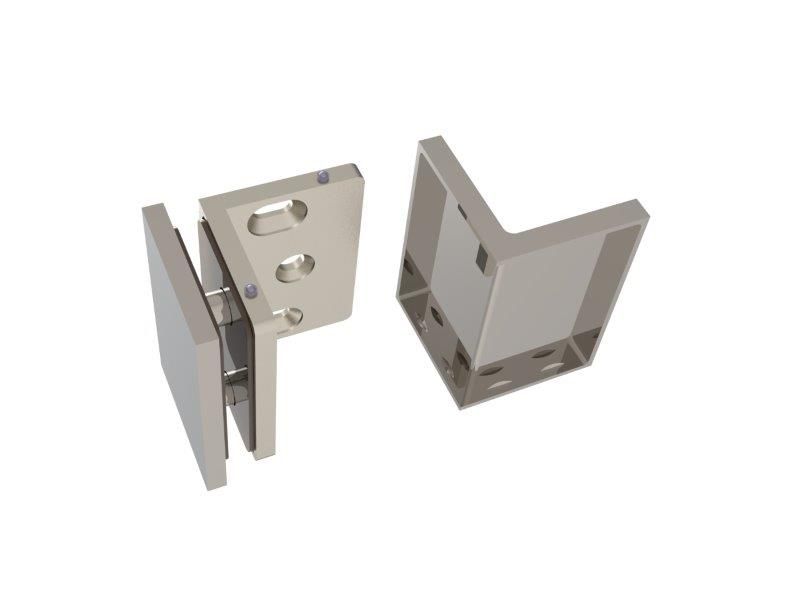 Bellagio Winkelverbinder Glas-Wand 90°, BEL90S, Schwarz