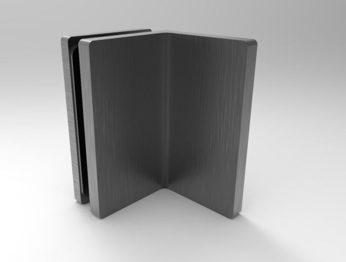 Bellagio Winkelverbinder Glas-Wand 90°, BEL90S, Schwarz