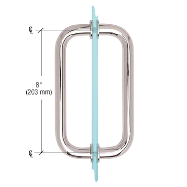 Rohr-Bügelgriff 203 mm Bohrabstand Chrom BM8X8CH