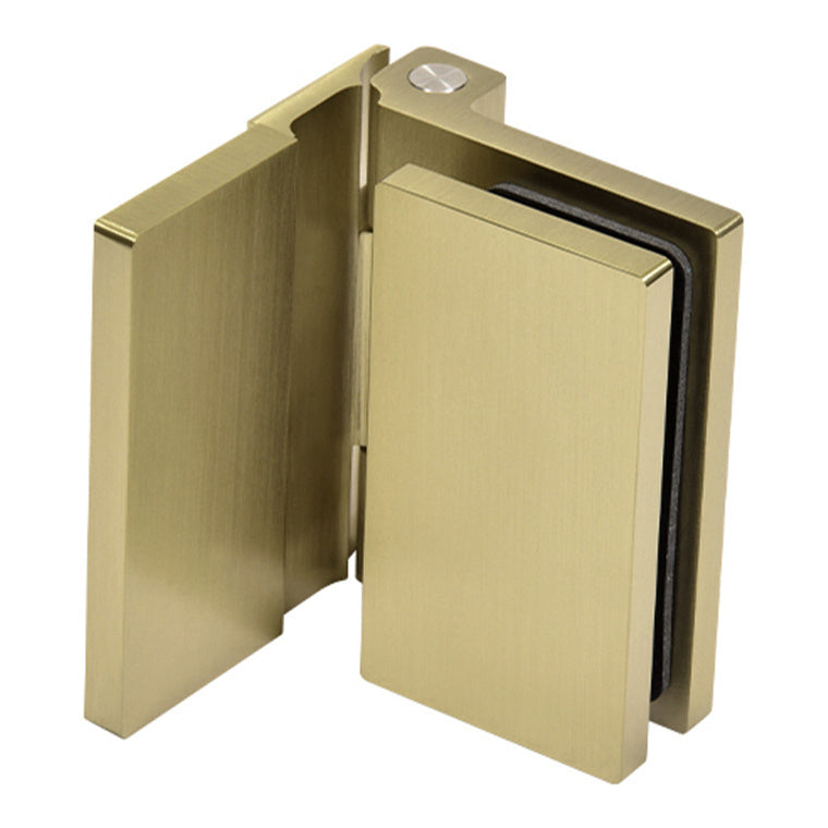 Anschlagband 90° Glas-Wand Bronze gebürstet, Seitenansicht