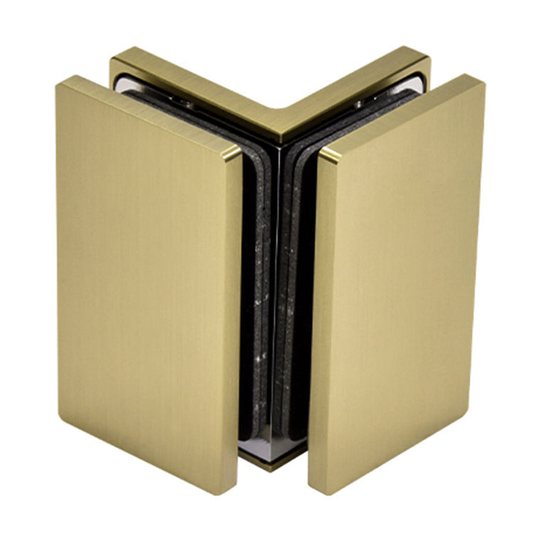 Winkelverbinder 90° Glas-Glas, Bronze gebürstet