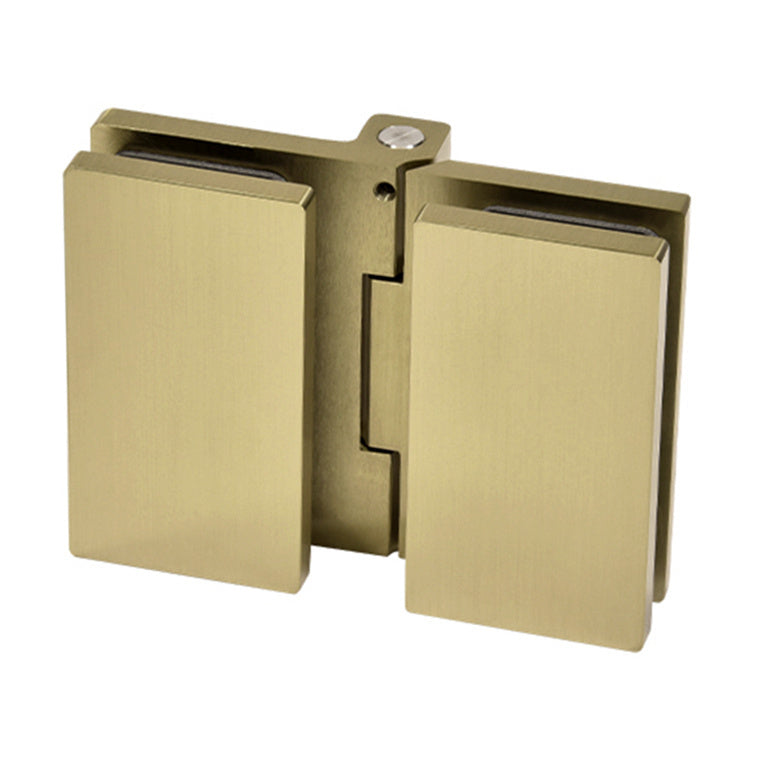Anschlagband 180° Glas-Glas Bronze gebürstet, Seitenansicht