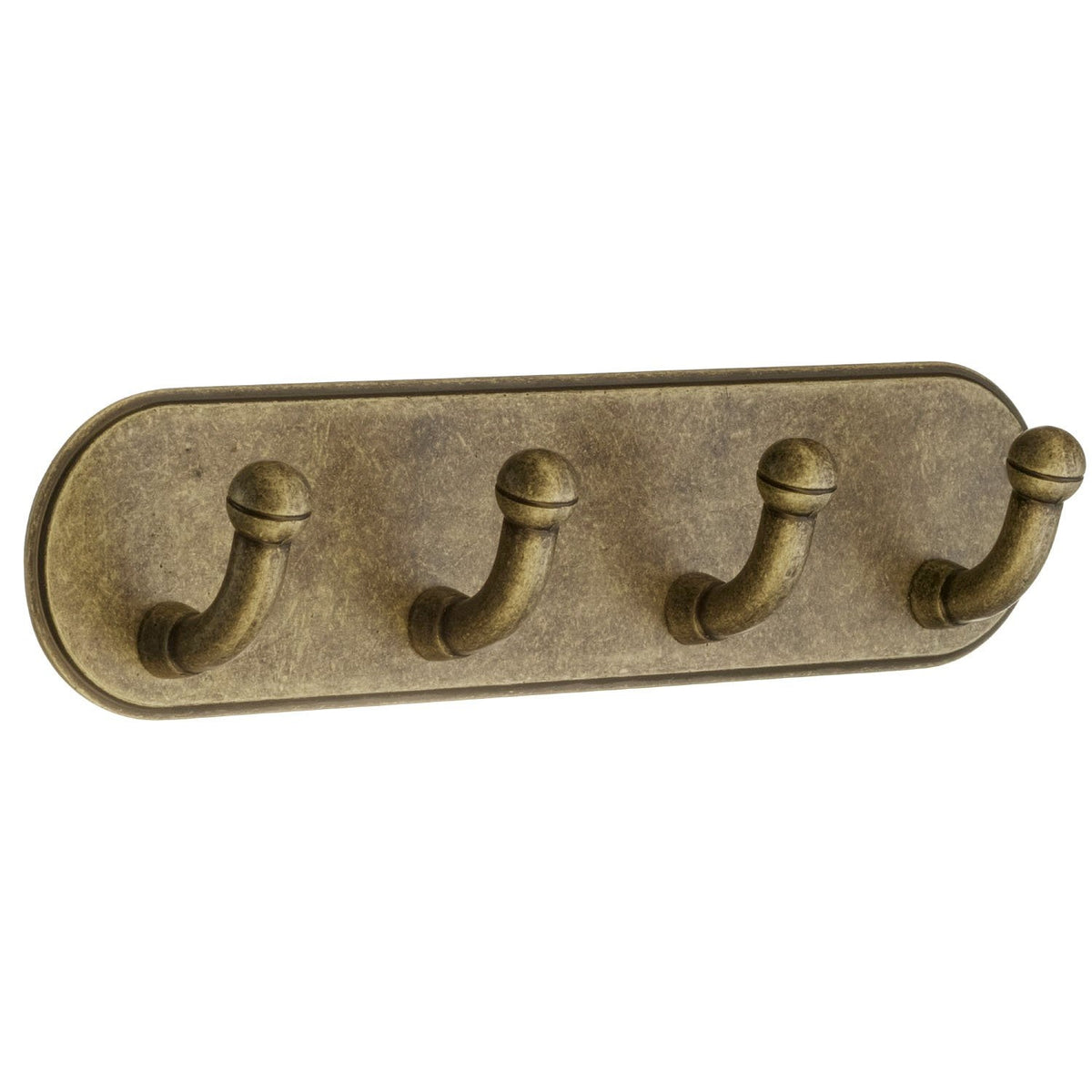 Selbstklebende Design-Vierfach-Hakenleiste, Messing antik