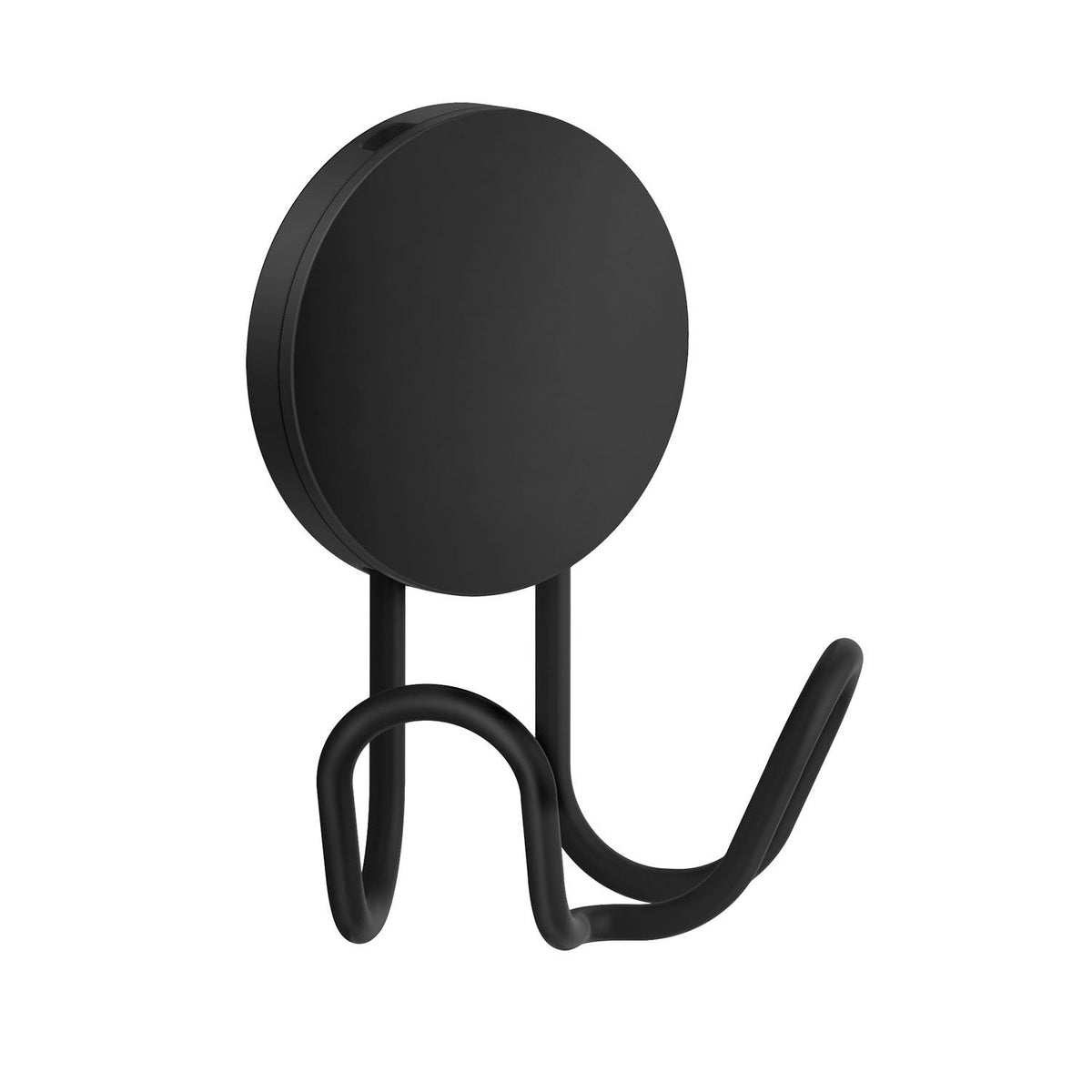 Selbstklebender Doppelhaken, Schwarz