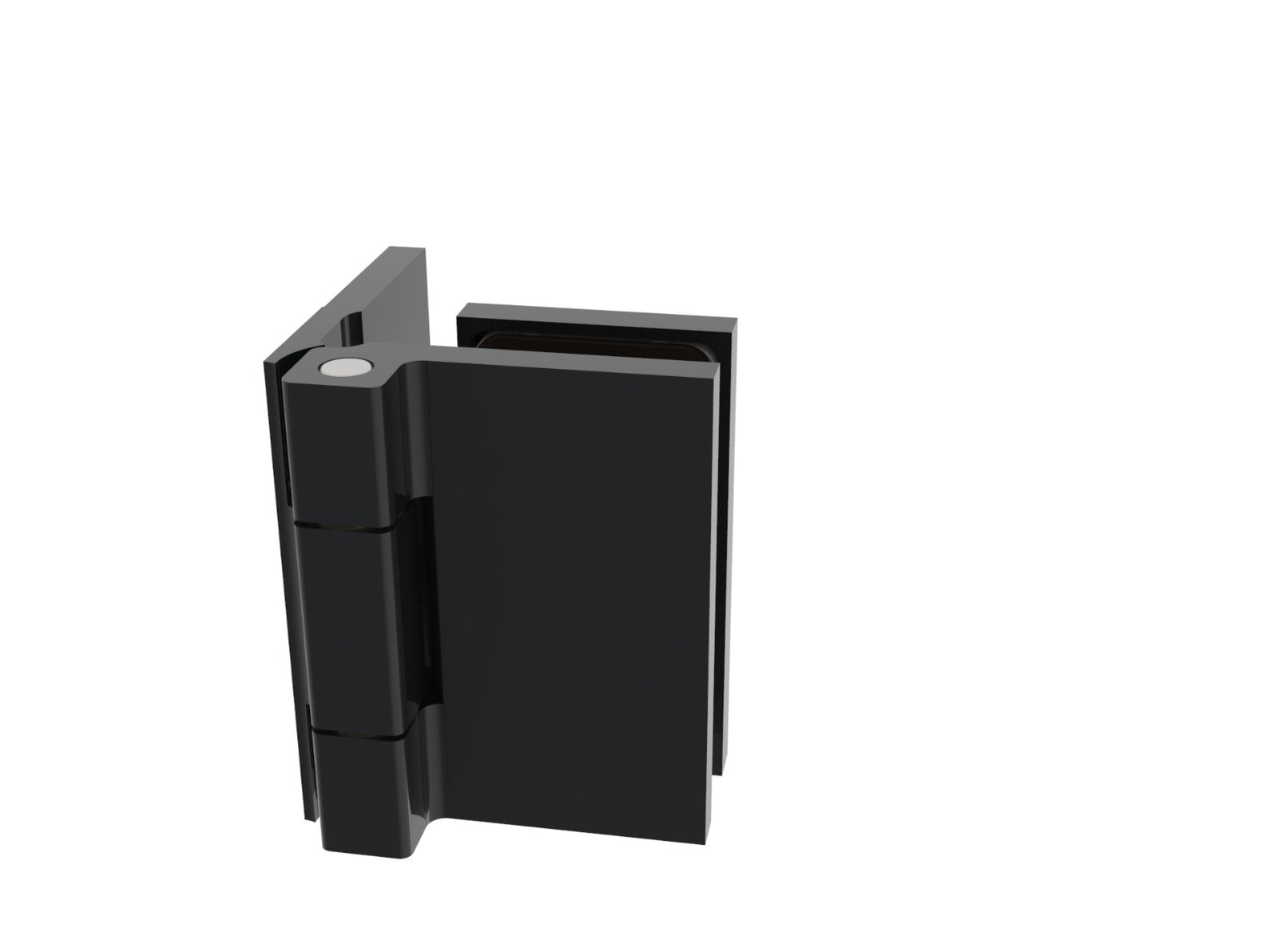 Anschlagband 90° Glas-Wand Schwarz matt, Hauptansicht