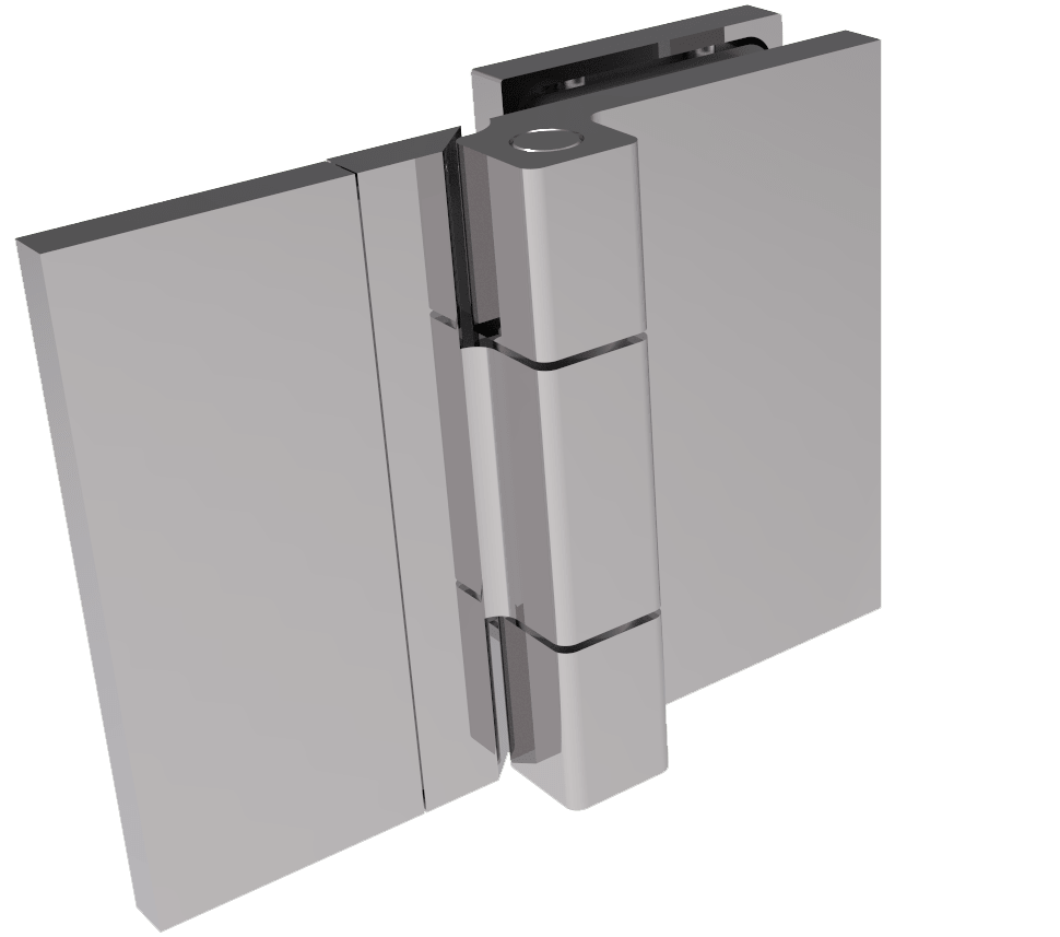 COMO Anschlagband 180° Glas-Wand, Chrom