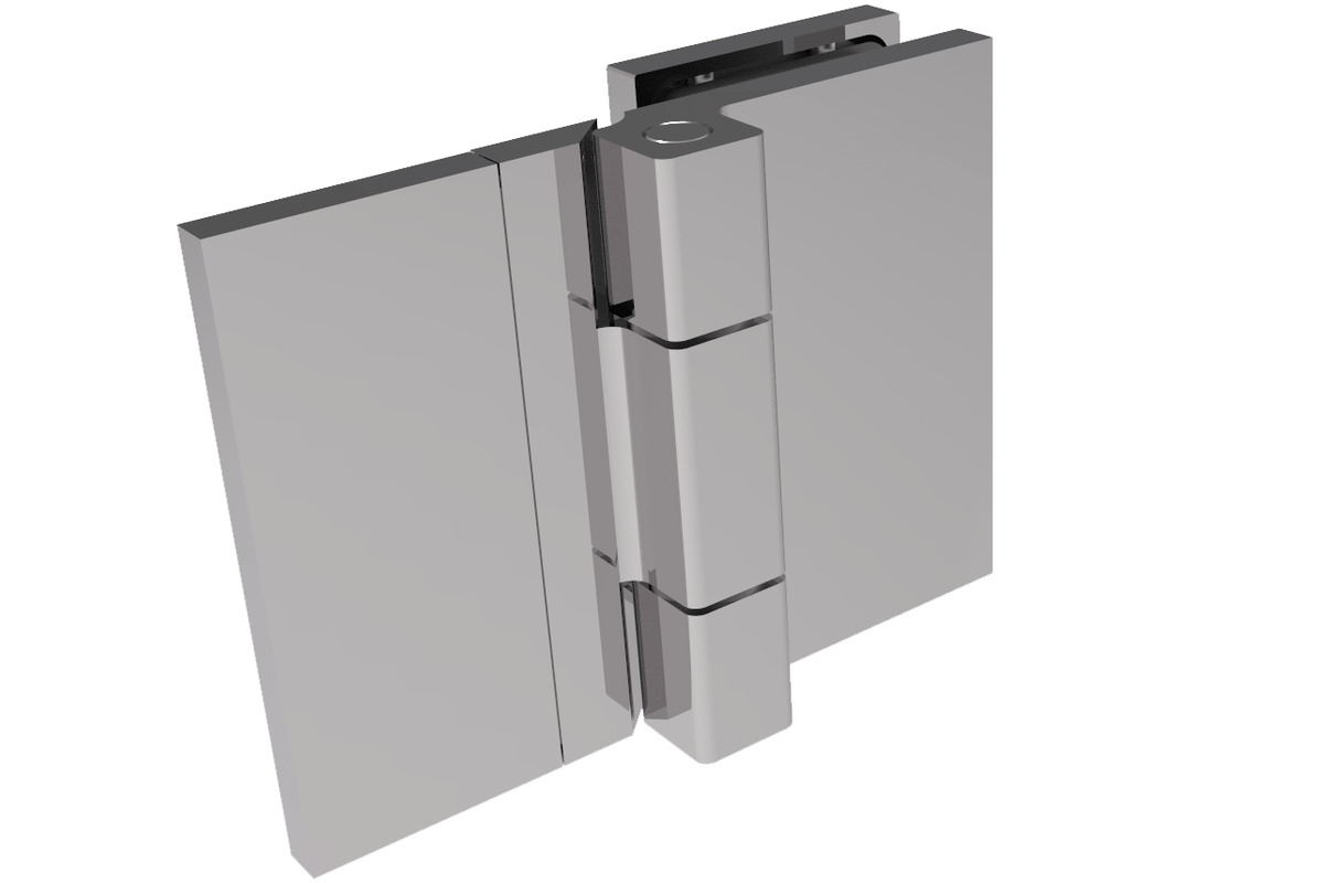 COMO Anschlagband 180° Glas-Wand, Chrom
