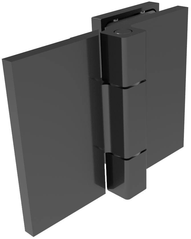 Anschlagband 180° Glas-Wand, Schwarz matt