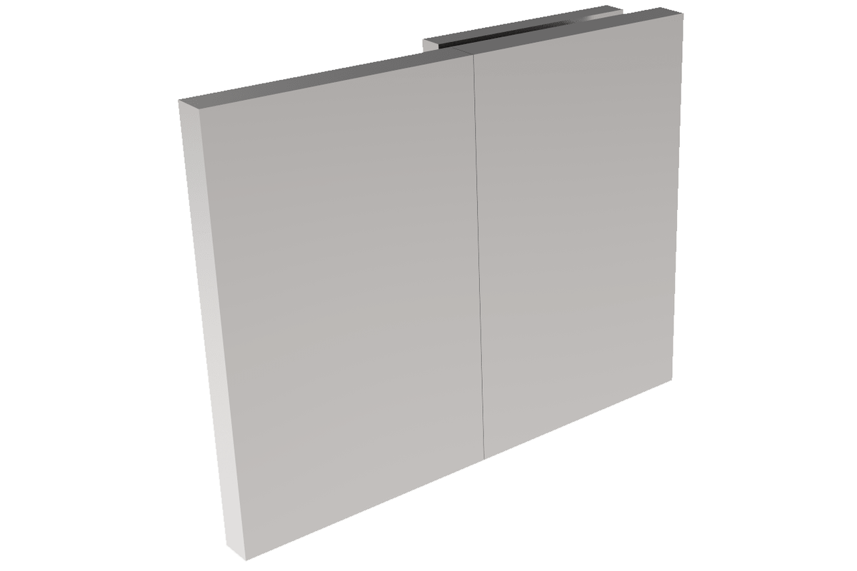 COMO Verbinder 180° Glas-Wand Festteil, Chrom, Frontansicht