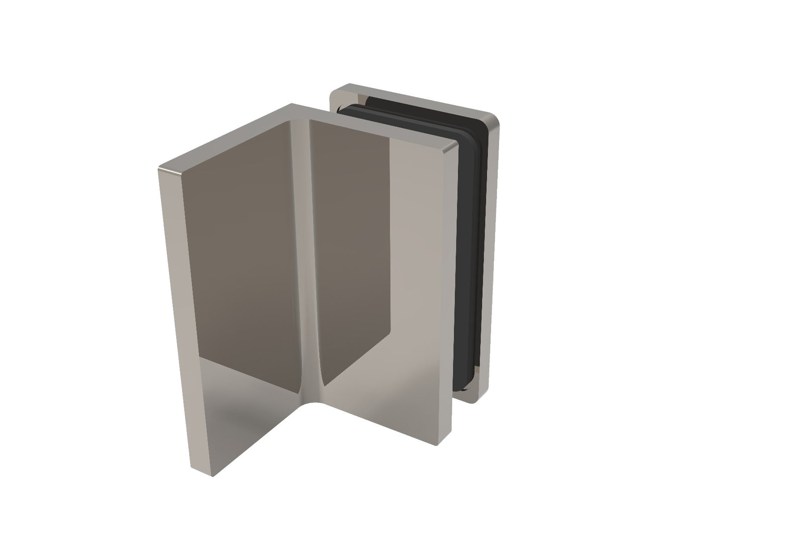 COMO Wandwinkel 90° Glas-Wand, Chrom poliert glänzend, Hauptansicht