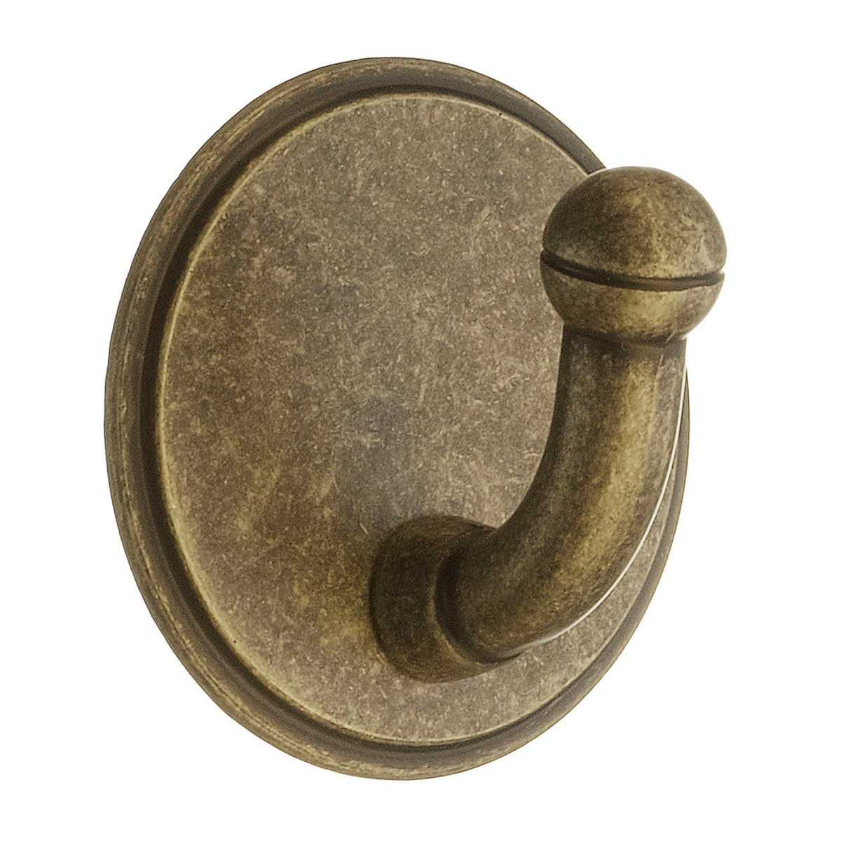 Selbstklebender Design-Einzelhaken rund, Messing antik