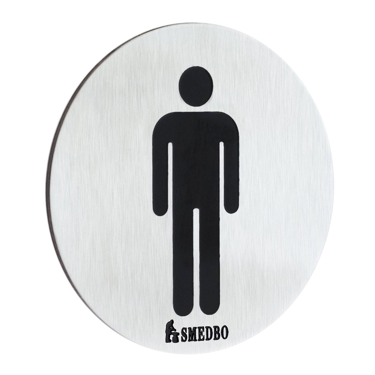 WC-Schild Herren Edelstahl gebürstet selbstklebend
