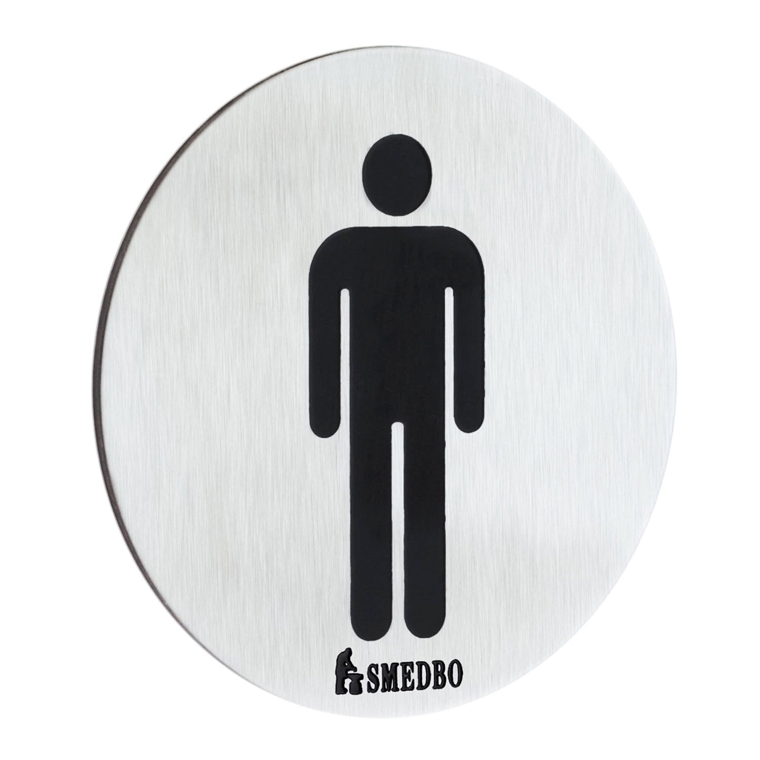 WC-Schild Herren Edelstahl gebürstet selbstklebend