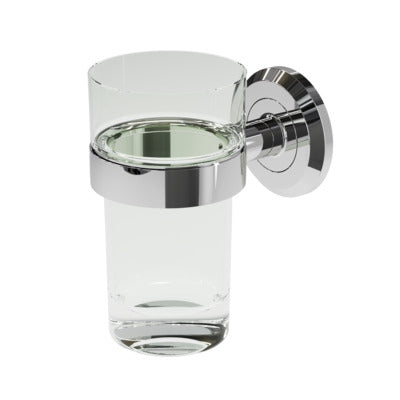Vigour one V1 Glashalter ONGHK verchromt mit Kunststoff-Becher, Frontansicht