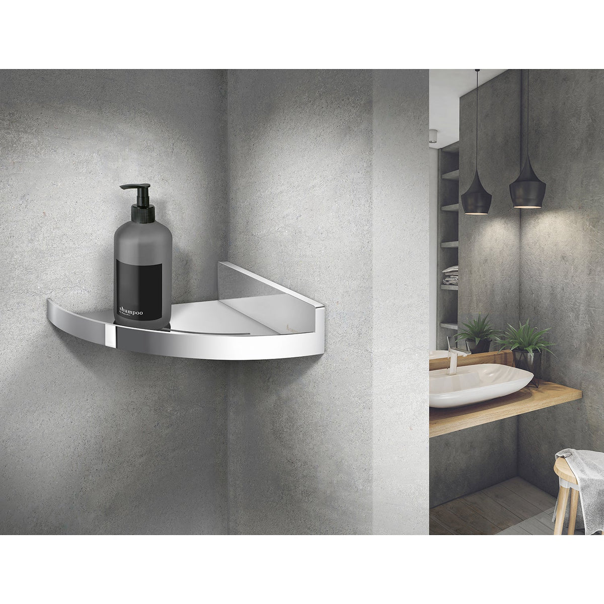 Smedbo Sideline Eckregal Chrom Lifestyle