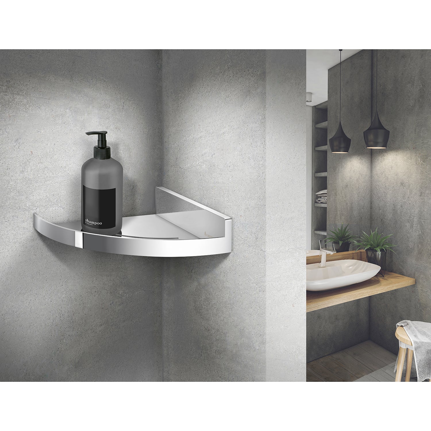 Smedbo Sideline Eckregal Chrom Lifestyle