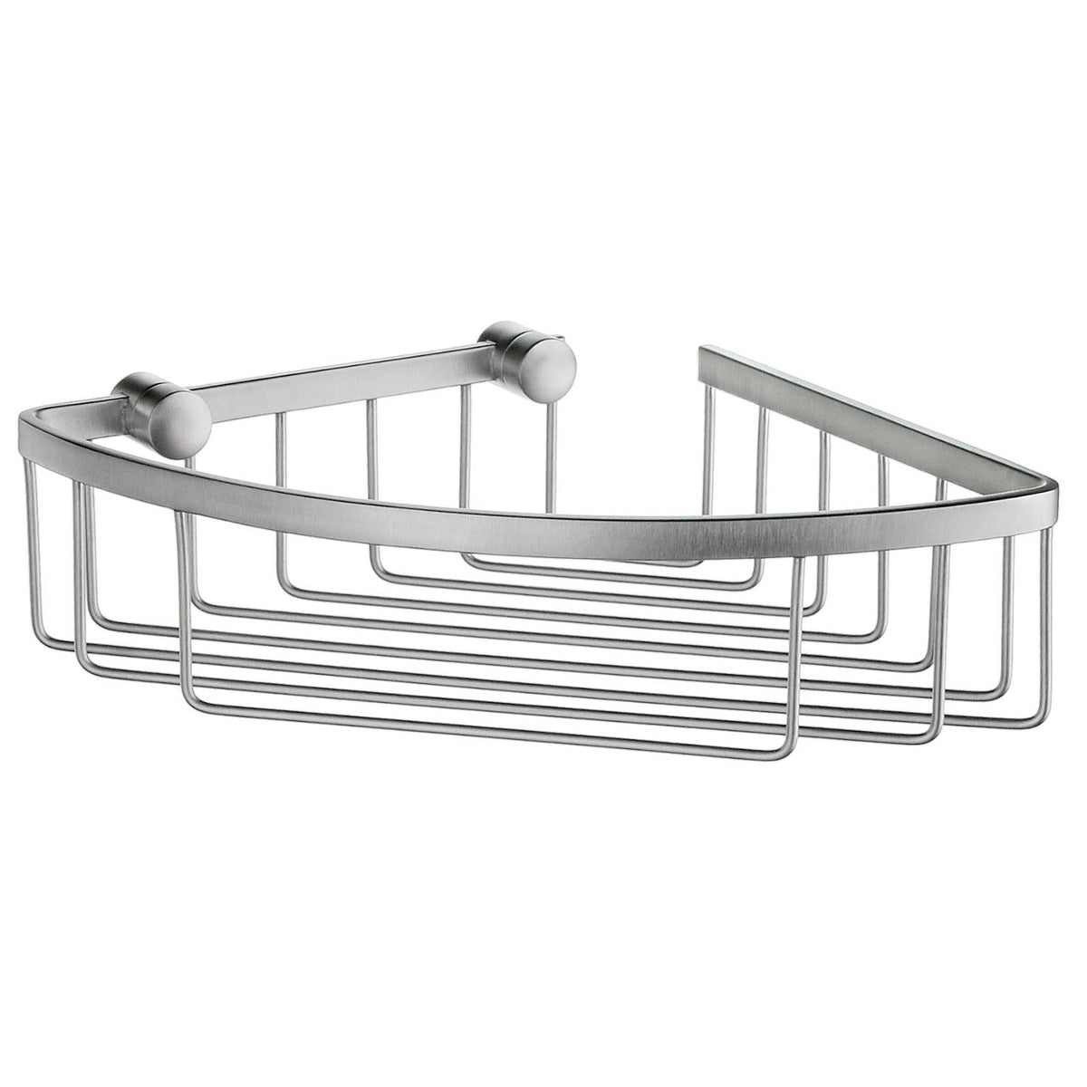 Smedbo Sideline Design Eckduschkorb, 195 x 195 mm, verdeckte Befestigung, 2 Oberflächen, Chrom gebürstet