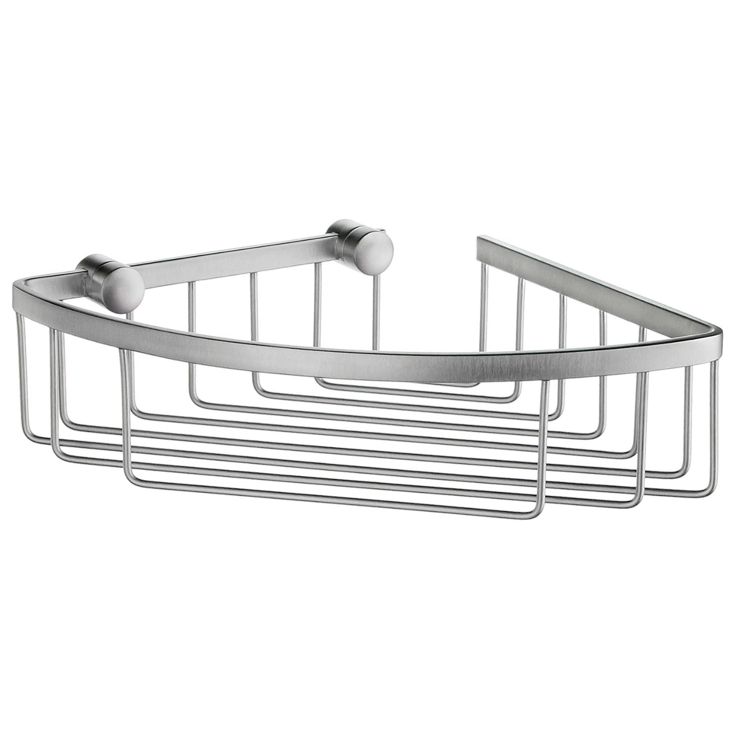 Smedbo Sideline Design Eckduschkorb, 195 x 195 mm, verdeckte Befestigung, 2 Oberflächen, Chrom gebürstet