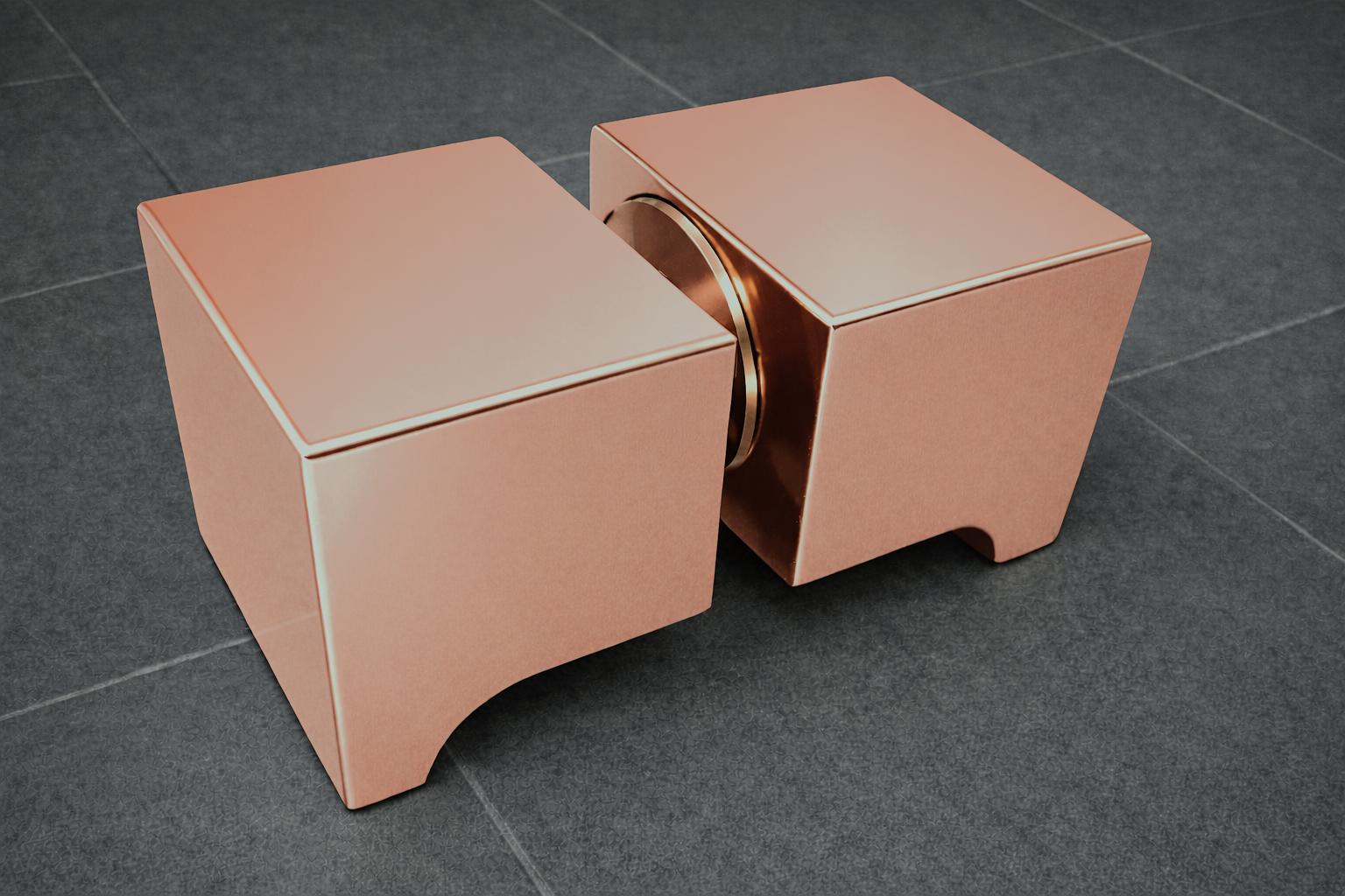 Duschtürgriff eckig, Art.Nr. SDK300, Kupferfarbig