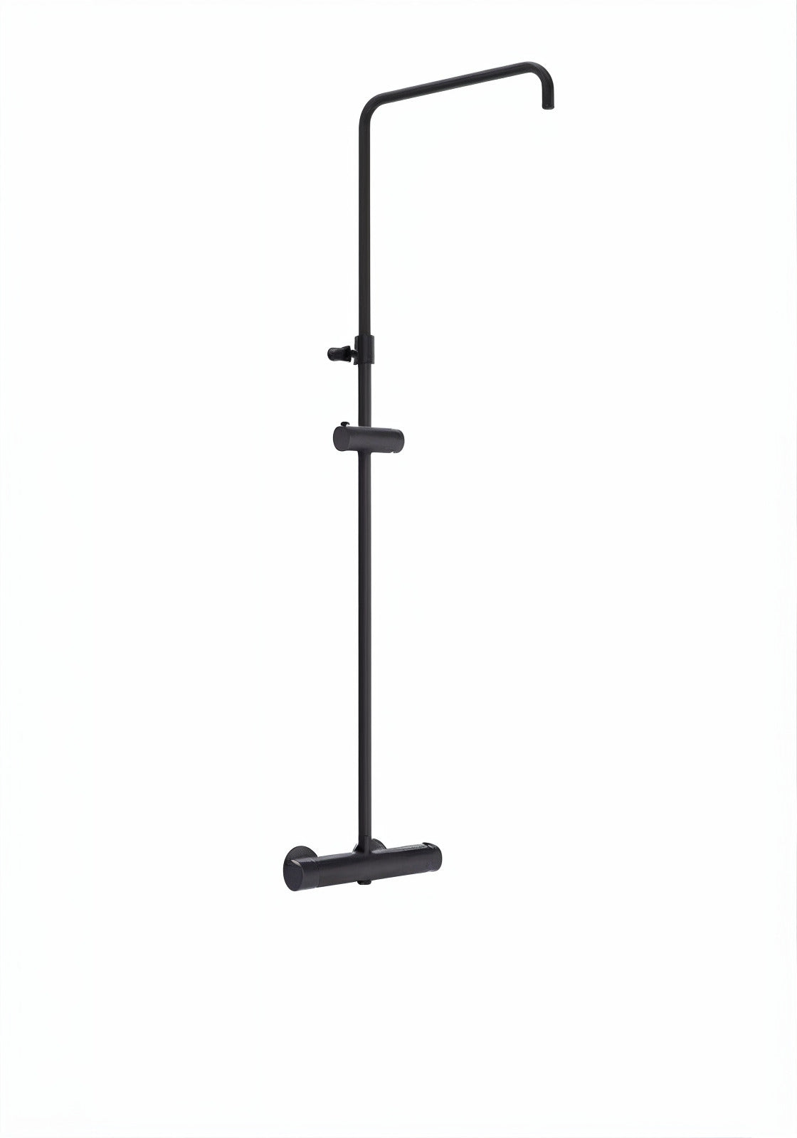 Vigour V2 Duschsystem Safe-Tec Thermostat, schwenkbar und höhenverstellbar, ohne Brausen, schwarz matt