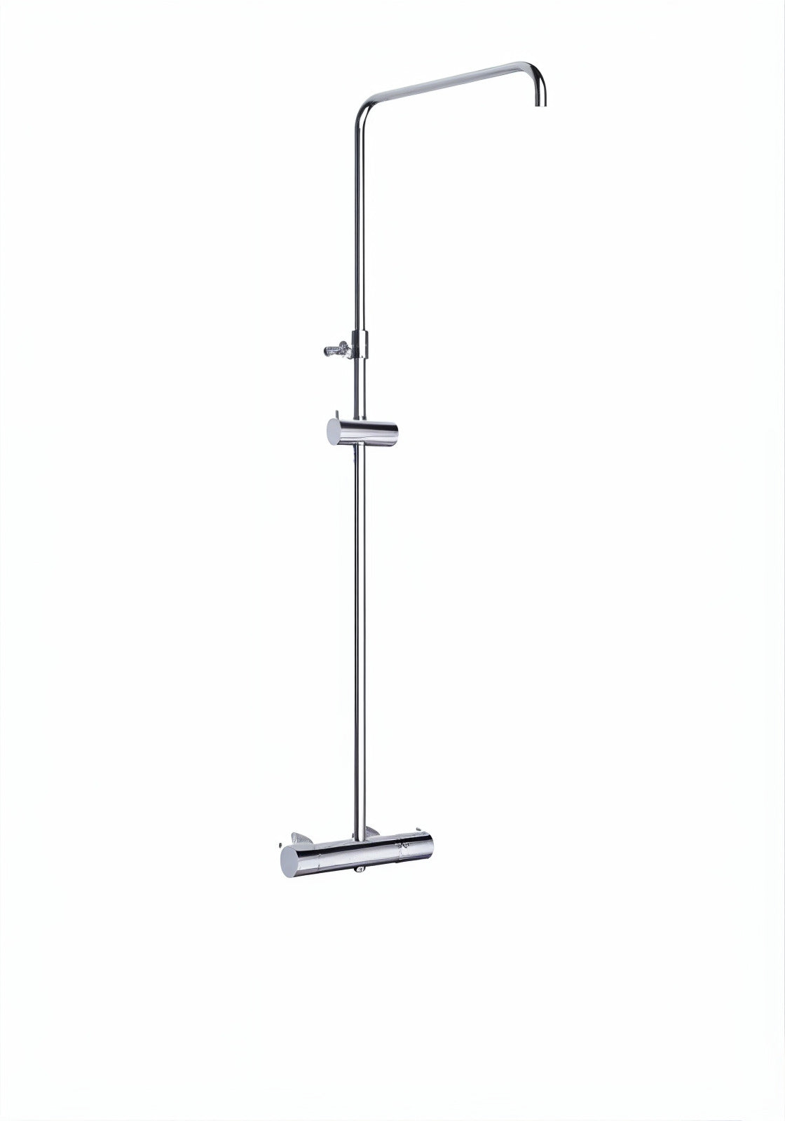 Vigour V1 Duschsystem Safe-Tec Thermostat, schwenkbar und höhenverstellbar, ohne Brausen, verchromt