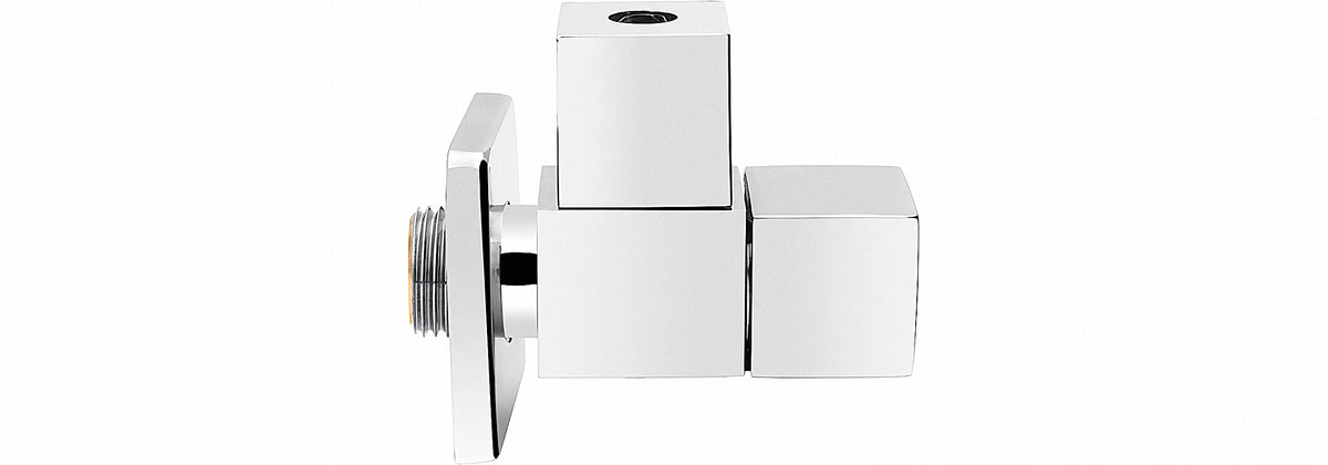 Vigour Design-Eckventil 1/2 Zoll verchromt mit Schubrosette, Art.Nr. DESIEV