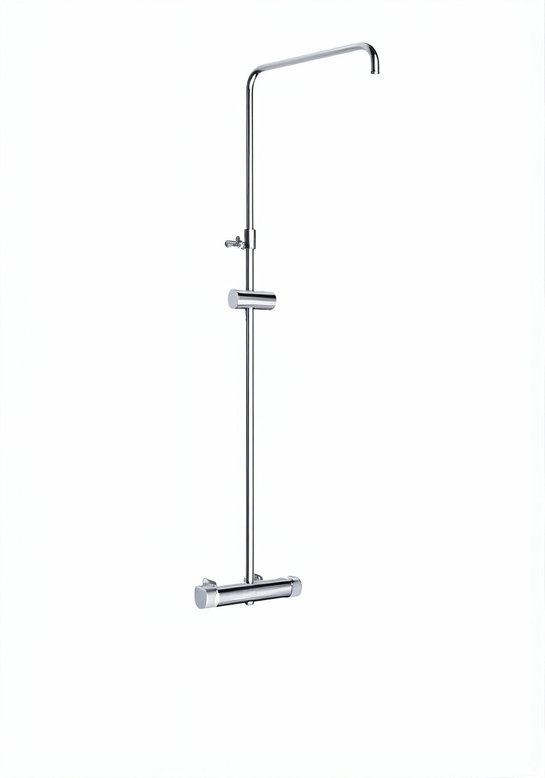 Vigour V2 Duschsystem Safe-Tec Thermostat, schwenkbar und höhenverstellbar, ohne Brausen, verchromt