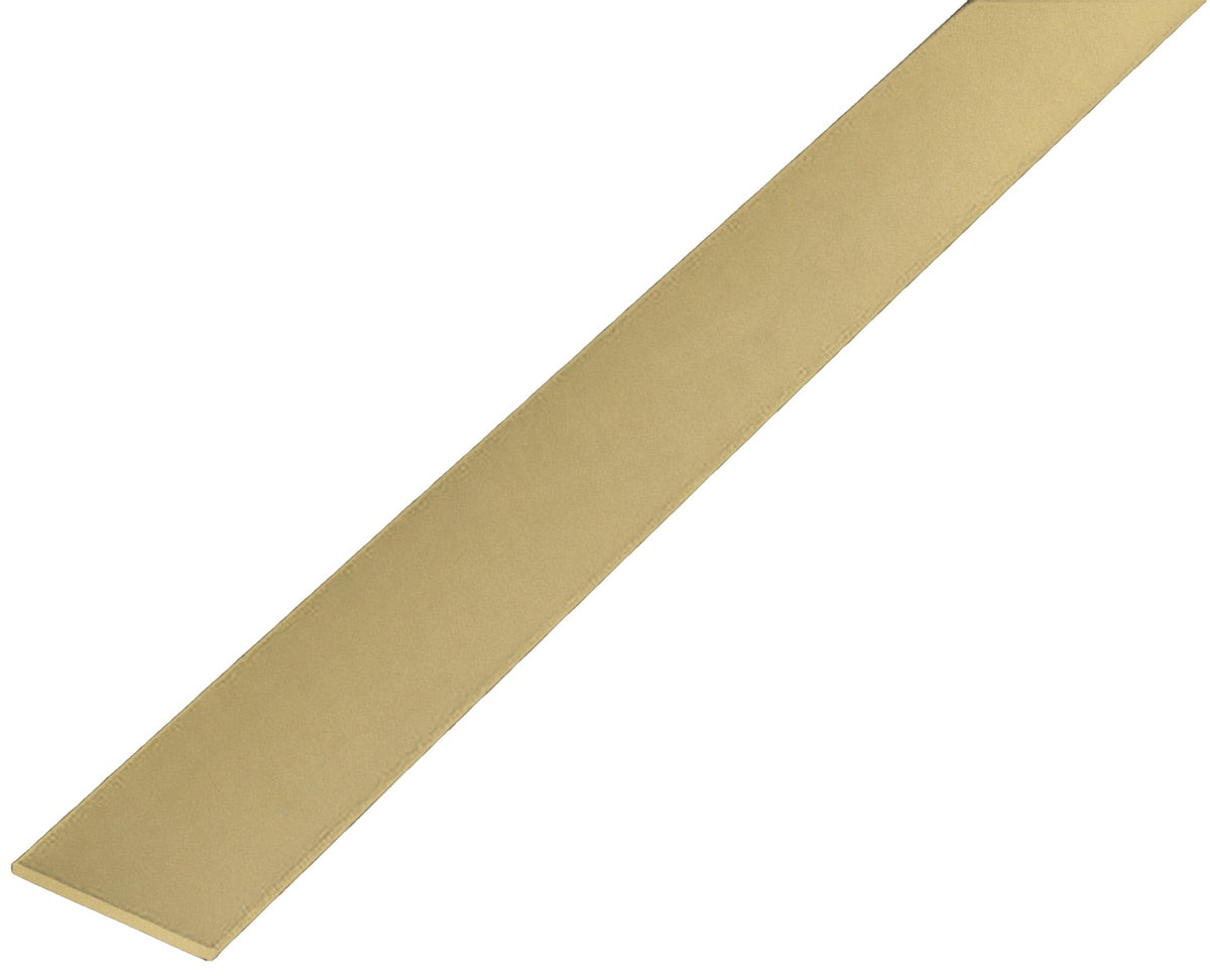 Loft-Flachprofil Aluminium 19 mm, 2,4 m, Messing matt, Art.Nr. EUFB19SB