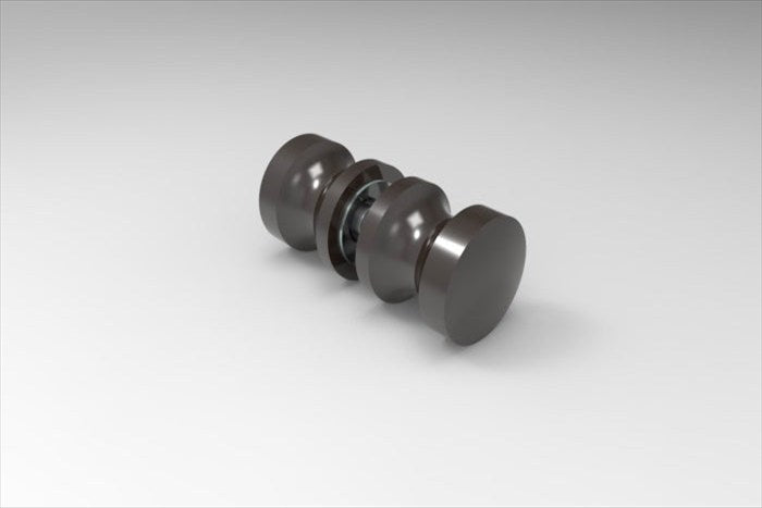Dusch-Türgriff rund Ø 30 mm in Graphit poliert glänzend