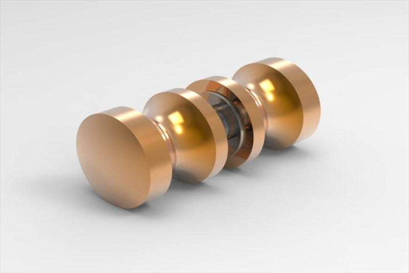 Dusch-Türgriff rund Ø 30 mm in Kupfer poliert glänzend Rose-Gold