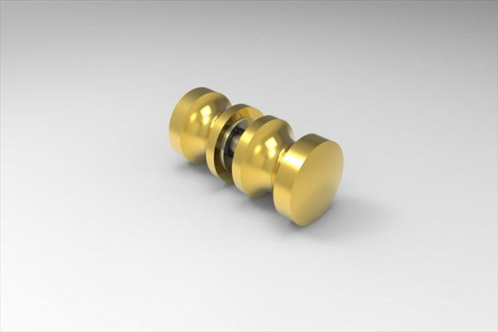 Dusch-Türgriff rund Ø 30 mm in Messing poliert glänzend goldfarbig