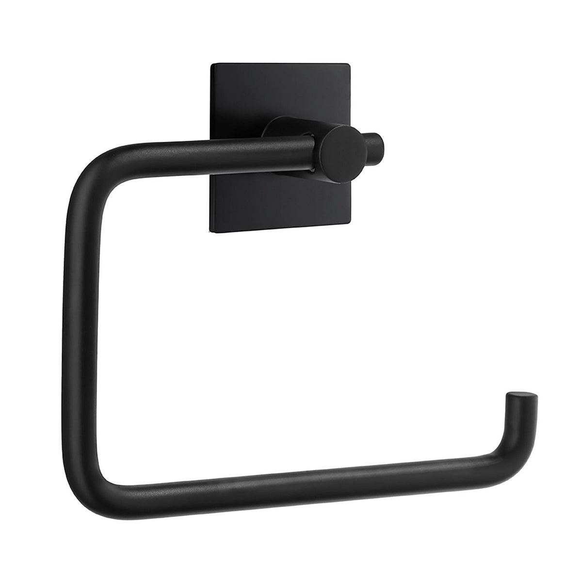 Selbstklebender Toilettenpapierhalter, geschlossen, Schwarz