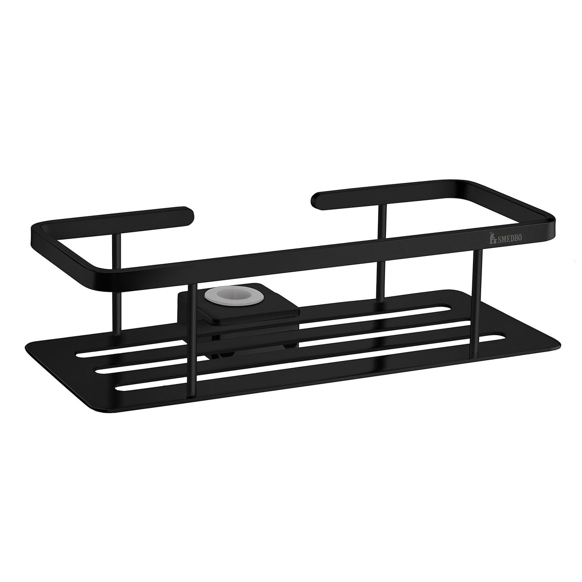 Smedbo Sideline Duschkorb, 250 × 100 mm für Brausestange Ø 18–25 mm, Schwarz matt