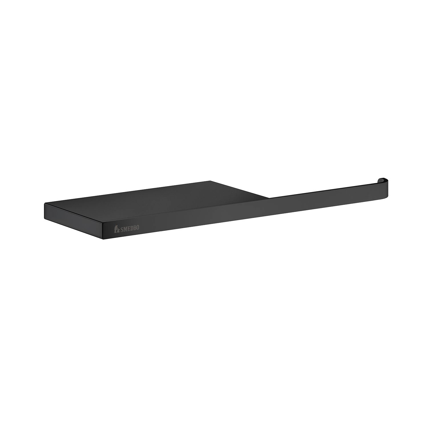 OUTLINE Toilettenpapierhalter mit Ablage Schwarz matt