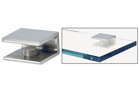 Glasablage-Halter Dusche quadratisch in Chrom poliert