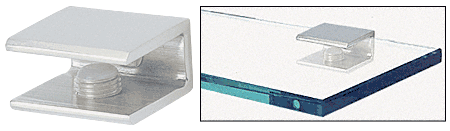Glasablage-Halter Dusche quadratisch in Chrom matt