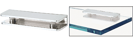 Glasablage-Halter Dusche rechteckig in Chrom poliert