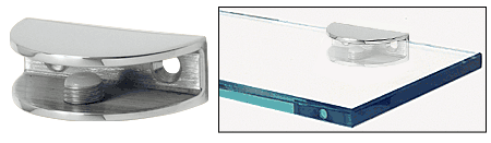 Glasablage-Halter Dusche rund in Chrom poliert