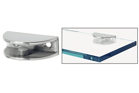 Glasablage-Halter Dusche rund in Chrom poliert