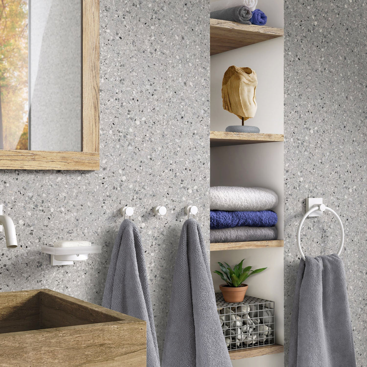 HOUSE Seifenschalenhalter mit Mattglas-Schale, Weiß matt, Ansicht 2