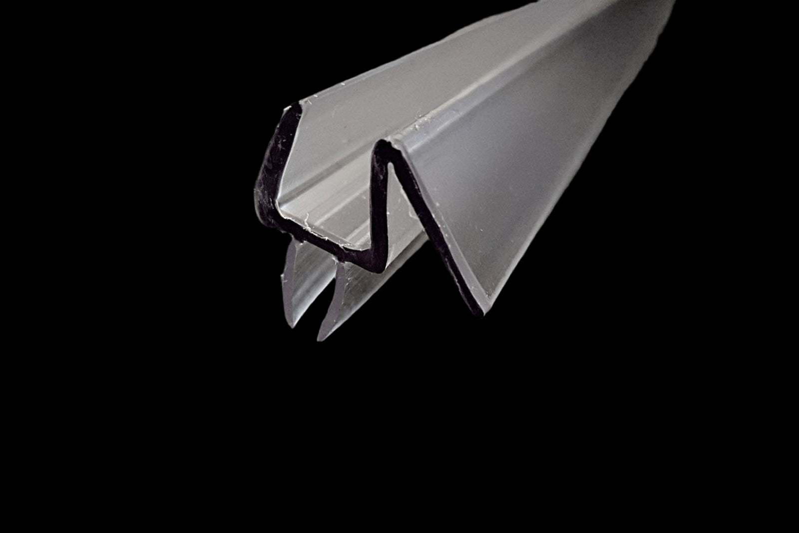 Polycarbonat-Bodendichtung mit doppelter Lippe, glasklar, Spaltmaß 9-10 mm, Art.Nr. 956/914