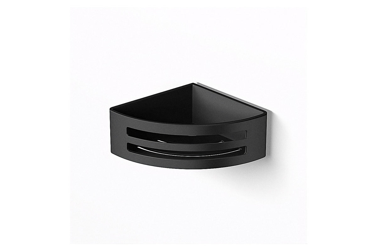 FORMAT Design 3.0 Eckduschkorb, schwarz mit schwarzem herausnehmbarem Einsatz