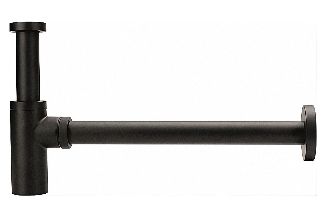FORMAT Design-Siphon Waschtisch mattschwarz, Flaschensiphon Bauform